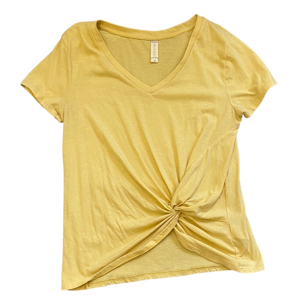 Altar’d State Large Pastel Yellow tied top
